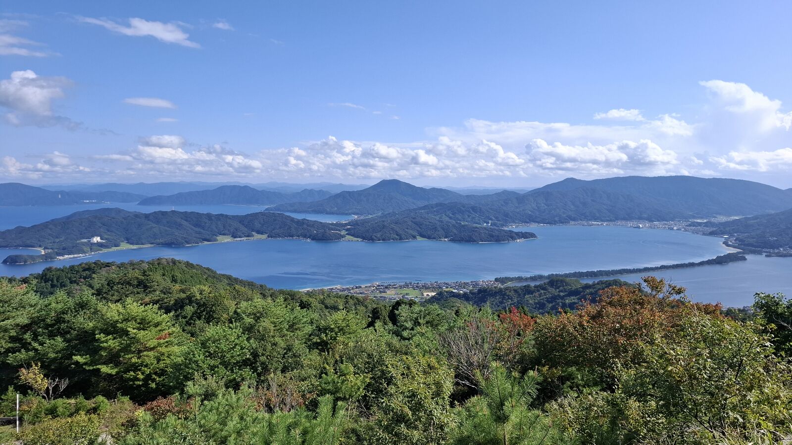 Panoramic view from Nariaiji Temple across Miyazu Bay