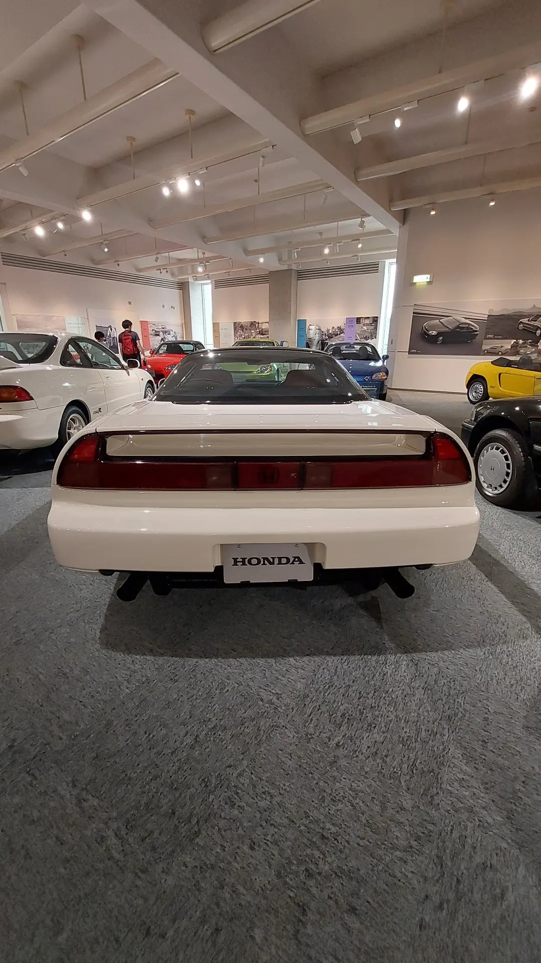 White Honda NSX rear view showing the elegant taillights