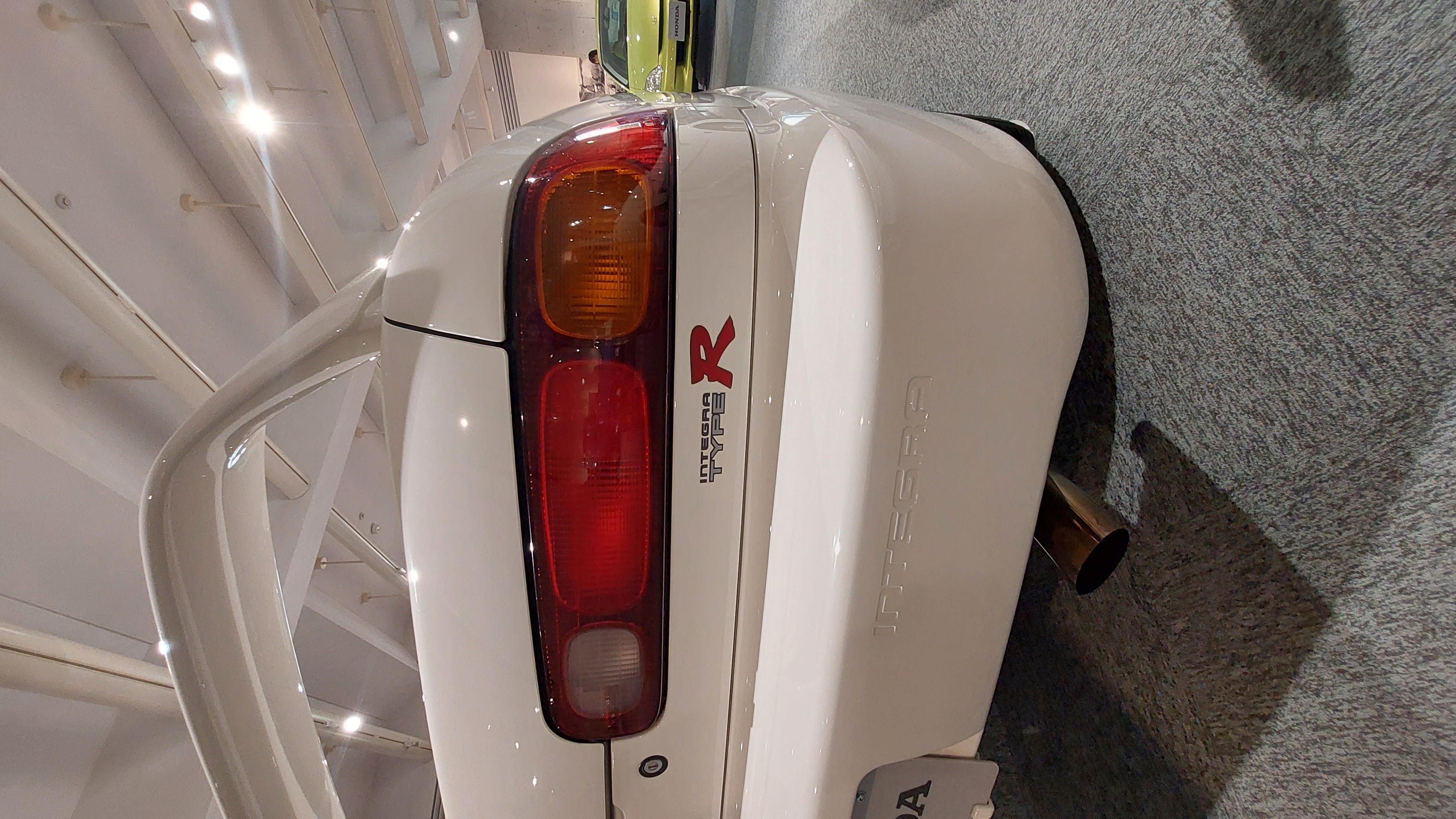 Integra Type R taillight and badge detail, the red R emblem that meant everything in the 90s