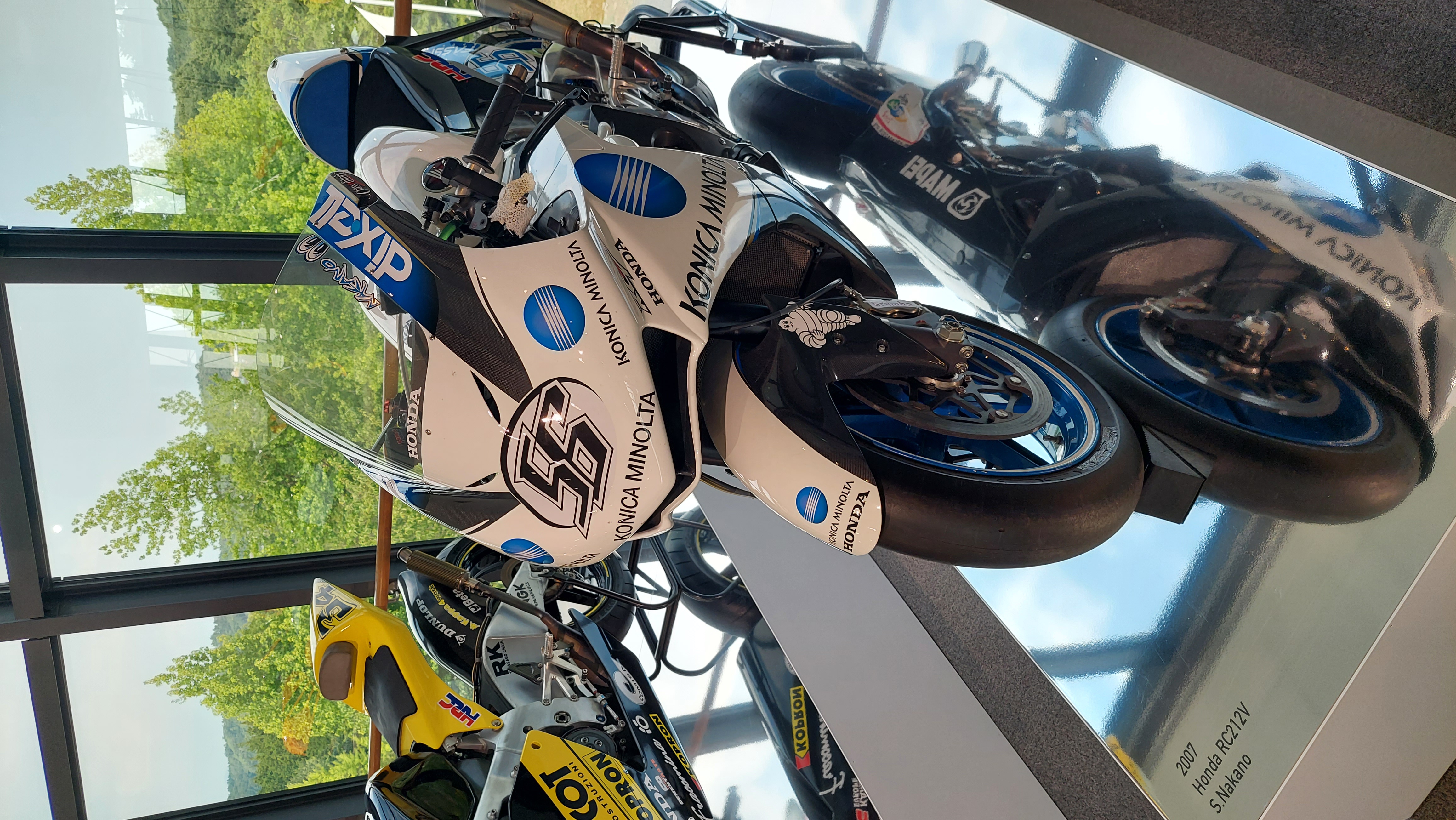 Konica Minolta Honda MotoGP bike number 6, blue and white livery with S. Nakano nameplate