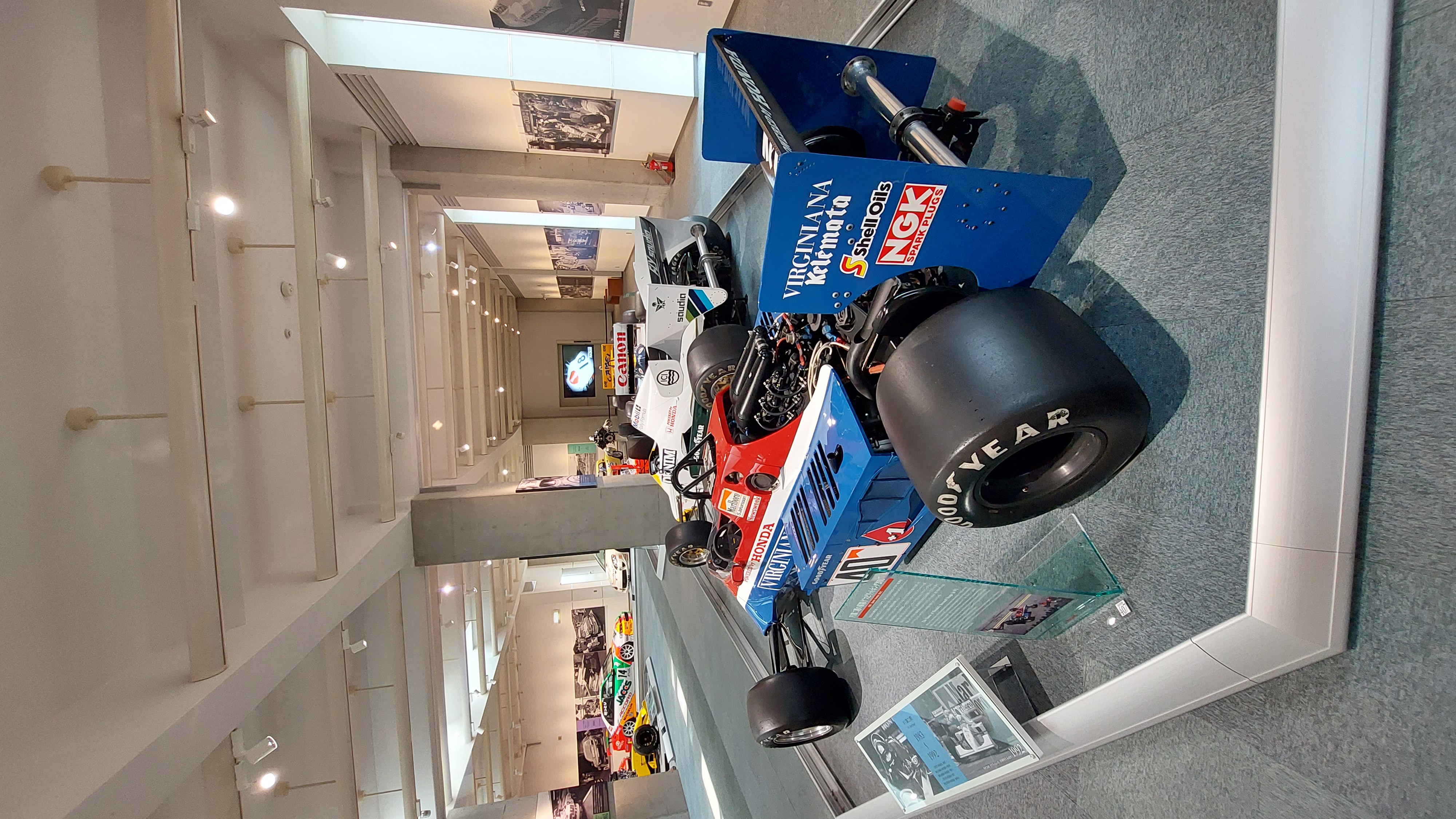 Spirit Honda F1 car in blue, red and white Virginia livery, Honda's return to Formula 1 in the 1980s