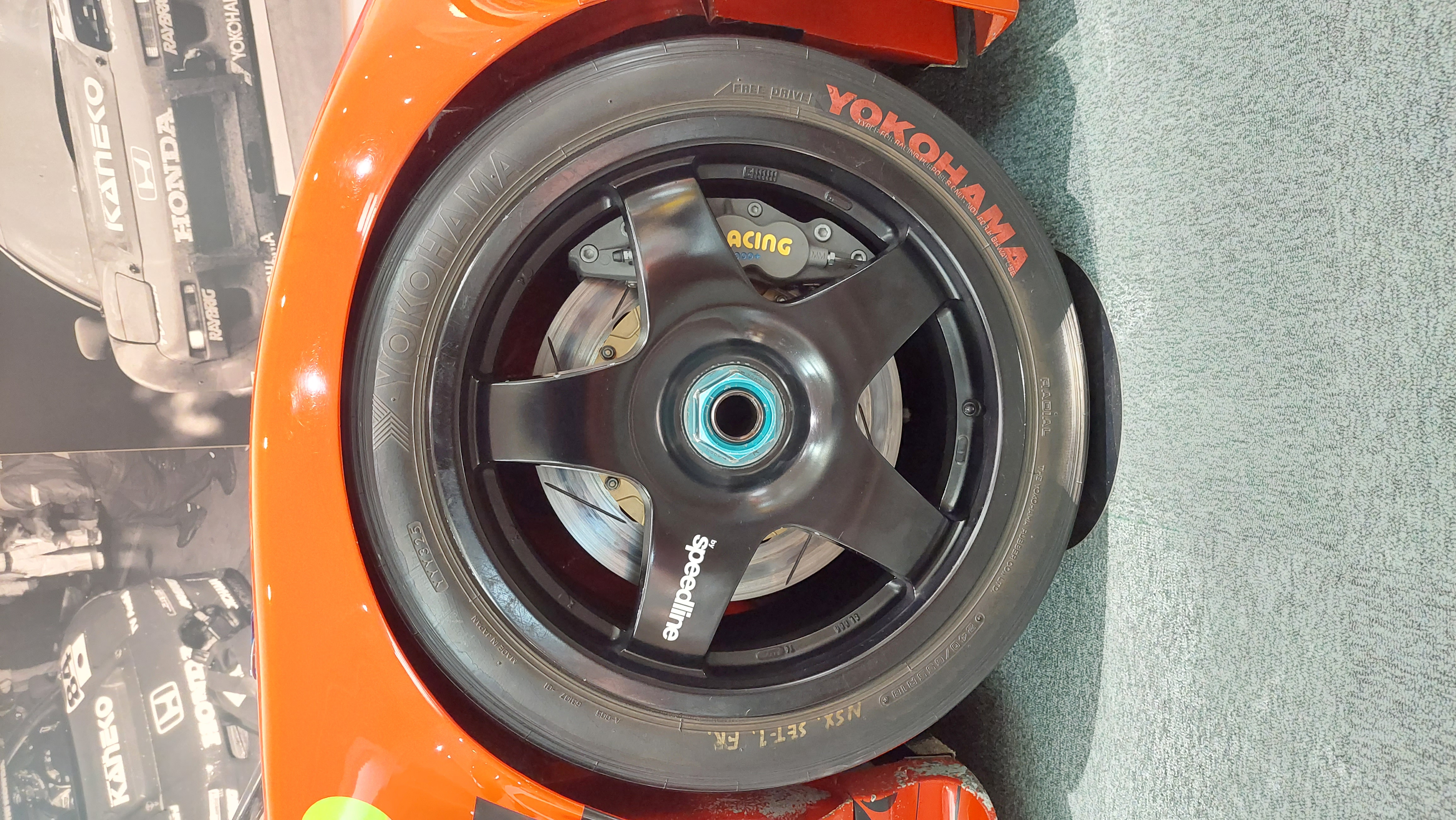 Yokohama tire and Speedline racing wheel detail on the Castrol NSX, the craft of endurance racing